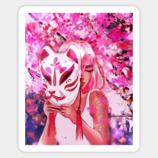 Kitsune Mask Sticker